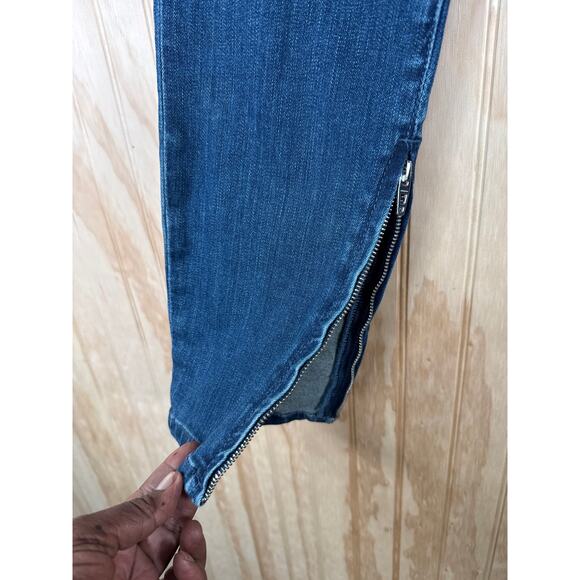 BLANKNYC Women’s Jeans Size 32 Blue Stretch Denim Mid/High Rise Cropped NWT - Picture 5 of 9